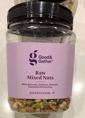 Raw Mixed Nuts With Almonds, Cashews, Walnuts, Hazelnuts & Pistachios, Raw