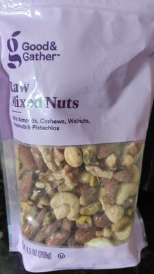 Raw Mixed Nuts With Almonds, Cashews, Walnuts, Hazelnuts & Pistachios, Raw