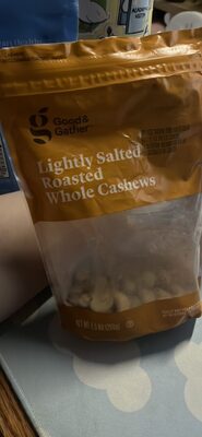 Lightly Salted Roasted Whole Cashews, Lightly Salted Roasted