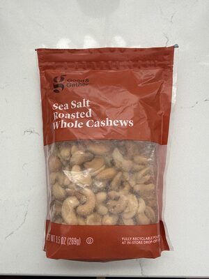 Sea Salt Roasted Whole Cashews, Sea Salt Roasted