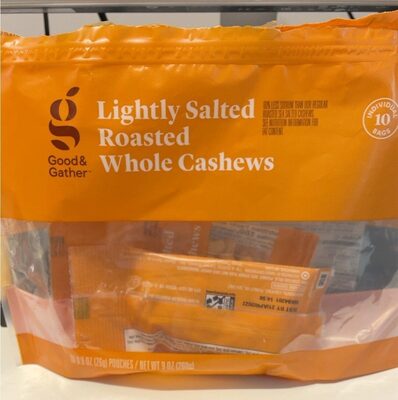 Lightly Salted Roasted Whole Cashews, Lightly Salted Roasted