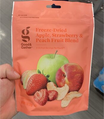 Apple, Strawberry & Peach Freeze-Dried Fruit Blend, Apple, Strawberry & Peach