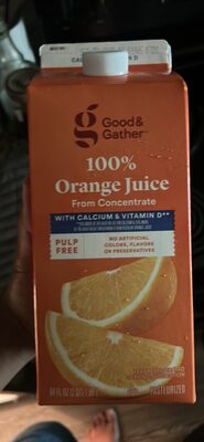 Pulp Free Orange Juice With Calcium & Vitamin D, Pulp Free Orange