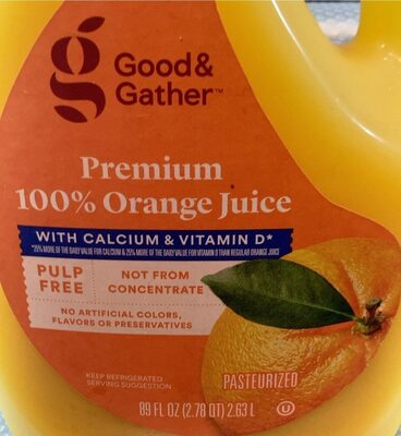 Pulp Free Orange Premium Juice With Calcium & Vitamin D, Pulp Free Orange