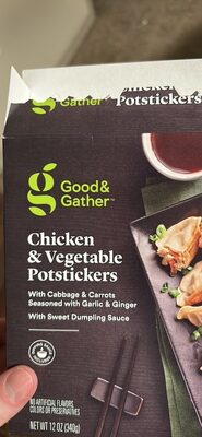 Chicken & Vegetable Potstickers With Cabbage & Carrots Seasoned With Garlic & Ginger With Sweet Dumpling Sauce, Chicken & Vegetable