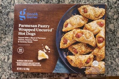 Parmesan Pastry Wrapped Uncured Hot Dogs, Parmesan Pastry