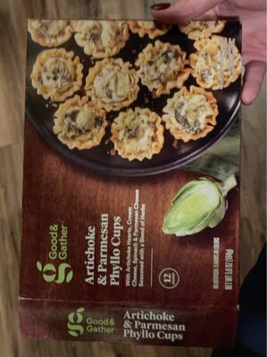 Artichoke & Parmesan Phyllo Cups With Artichoke Hearts, Cream Cheese, Spinach & Parmesan Cheese Seasoned With A Blend Of Herbs, Artichoke & Parmesan