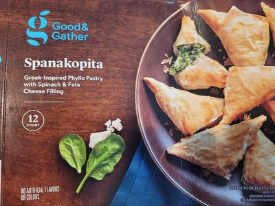 Spanakopita Greek-Inspired Phyllo Pastry With Spinach & Feta Cheese Filling, Spanakopita