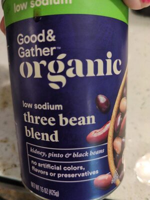 Three Bean Low Sodium Kidney, Pinto & Black Beans Blend, Three Bean