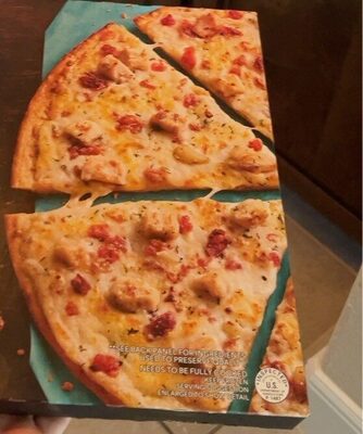 Chicken Carbonara Ultra-Thin Crust Pizza With A Blend Of Five Cheeses With Seasoned White-Meat Chicken, Uncured Bacon & Creamy Sauce, Chicken Carbonara