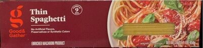 Enriched Macaroni Product, Thin Spaghetti