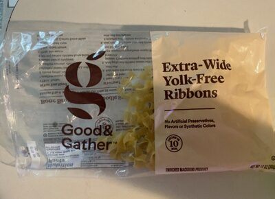 Enriched Macaroni Product, Extra-Wide Yolk-Free Ribbons