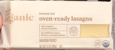 Macaroni Product, Bronze Cut Oven-Ready Lasagna