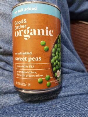 Sweet No Salt Added Peas, Sweet