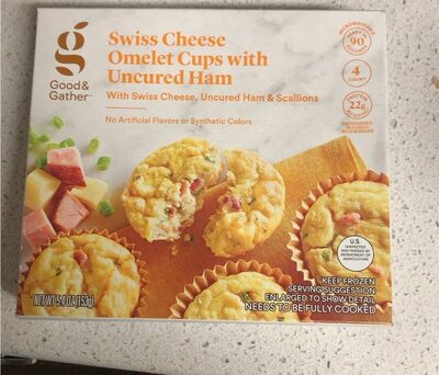 Swiss Cheese Omelet Cups With Uncured Ham, Swiss Cheese With Uncured Ham