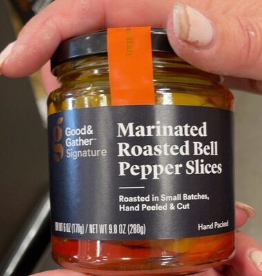 Marinated Roasted Bell Pepper Slices, Marinated Roasted