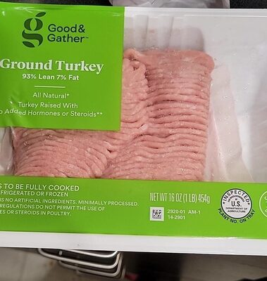 93% Lean/7% Fat Ground Turkey