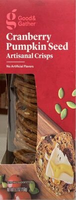 Cranberry Pumpkin Seed Artisanal Crisps, Cranberry Pumpkin Seed