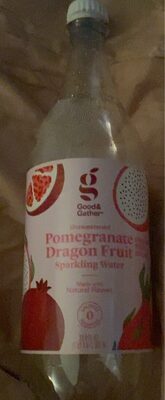 Unsweetened Pomegranate Dragon Fruit Sparkling Water, Unsweetened Pomegranate Dragon Fruit