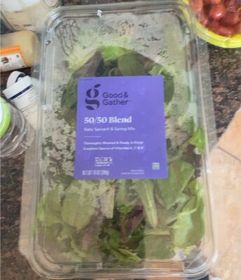 50/50 Blend Baby Spinach & Spring Mix, 50/50 Blend