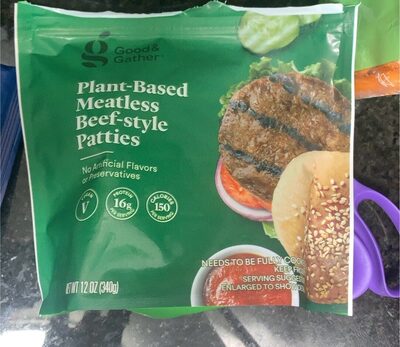 Beef-Style Meatless Griller Patties, Beef-Style