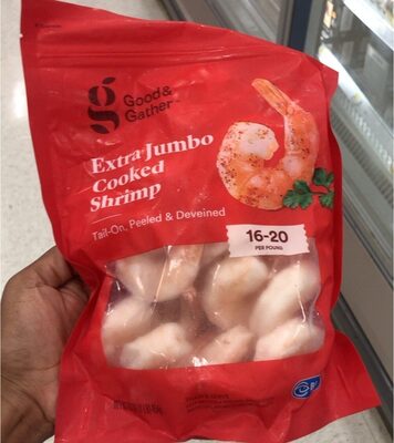 Tail-On, Peeled & Deveined Extra Jumbo Cooked Shrimp