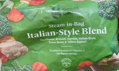 Italian-Style Cauliflower, Broccoli, Carrots, Italian-Style Green Beans & Yellow Squash Steam-In-Bag Blend, Italian-Style