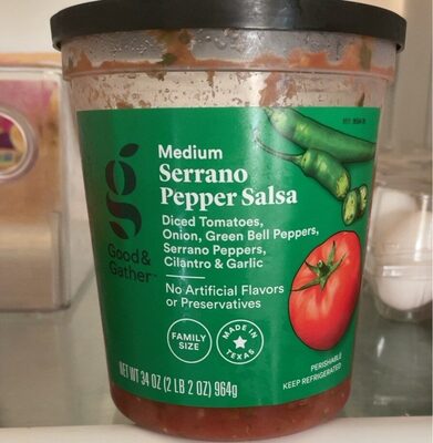 Medium Serrano Pepper Salsa, Medium Serrano Pepper
