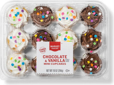 Chocolate & Vanilla Mini Cupcakes, Chocolate & Vanilla