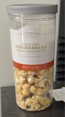 Gingerbread Kettle Corn With White Chocolate Drizzle, Gingerbread