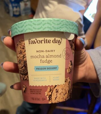 Mocha Almond Fudge Non-Dairy Frozen Dessert With Almond Pieces, Chocolate Flakes And A Fudge Swirl, Mocha Almond Fudge