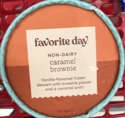 Caramel Brownie Vanilla-Flavored Non-Dairy Frozen Dessert With Brownie Pieces And A Caramel Swirl, Caramel Brownie