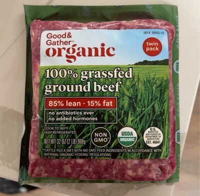 85% Lean  15% Fat 100% Grassfed Ground Beef