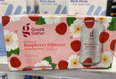 Unsweetened Raspberry Hibiscus Sparkling Water, Unsweetened Raspberry Hibiscus