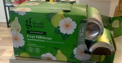 Pear Hibiscus Caffeinated Sparkling Water, Pear Hibiscus