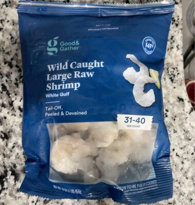 Tail-Off, Peeled & Deveined White Gulf Wild Caught Large Raw Shrimp