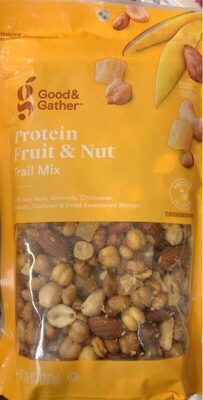 Protein Fruit & Nut Trail Mix With Soy Nuts, Almonds, Chickpeas, Peanuts, Cashews & Dried Sweetened Mango, Protein Fruit & Nut
