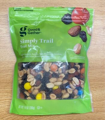 Simply Trail Mix With Peanuts, Raisins, Milk Chocolate Candies, Almonds & Dried Sweetened Cherries, Simply Trail