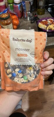 Monster Peanuts, M&M's Milk Chocolate Candies, Raisins, Milk Chocolate Chips And Peanut Butter Chips Trail Mix, Monster