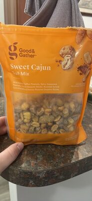 Sweet Cajun Trail Mix With Butter Toffee Peanuts, Spicy Seasoned Peanuts, Cajun Sesame Sticks, Roasted Salted Corn Kernels & Honey-Roasted Sesame Sticks, Sweet Cajun