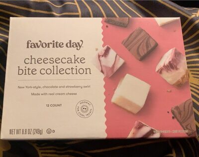 Cheesecake Bite Collection, New York-Style, Chocolate, Strawberry Swirl