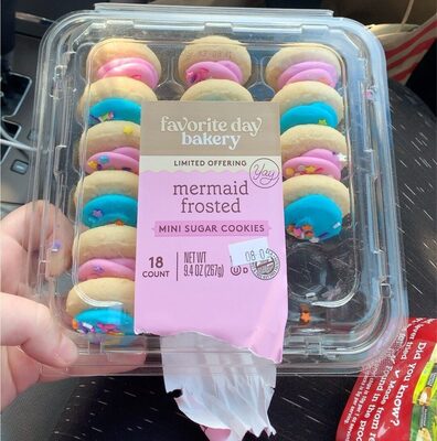 Mermaid Frosted Sugar Mini Cookies, Mermaid Frosted Sugar