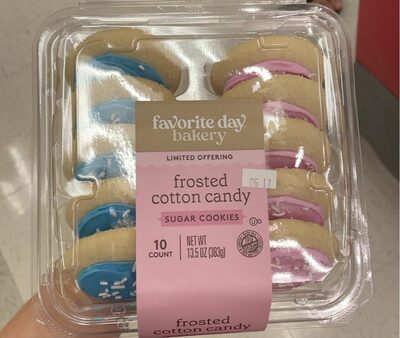 Frosted Cotton Candy Sugar Cookies, Frosted Cotton Candy Sugar