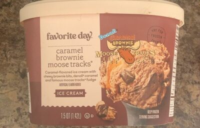 Denali Caramel Brownie Moose Tracks Caramel-Flavored Ice Cream With Chewy Brownie Bits, Denali Caramel And Famous Moose Tracks Fudge, Denali Caramel Brownie Moose Tracks