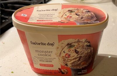 Monster Cookie Peanut Butter Ice Cream With Monster Cookie Pieces, Monster Cookie