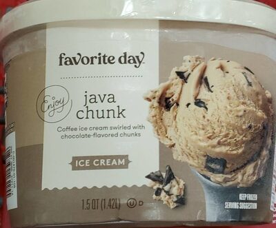 Java Chunk Coffee Ice Cream Swirled With Chocolate-Flavored Chunks, Java Chunk