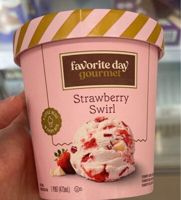 Strawberry Swirl Strawberry-Flavored Ice Cream With Strawberries, Strawberry Swirl, White Chocolaty Chunks And Strawberry Pretzel Bark Pieces, Strawberry Swirl