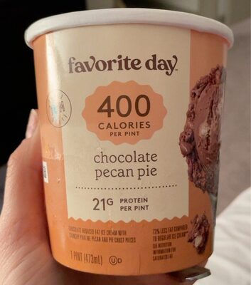 Chocolate Pecan Pie Chocolate Reduced Fat Ice Cream With Crunchy Praline Pecan And Pie Crust Pieces, Chocolate Pecan Pie