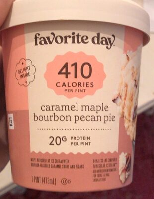 Caramel Maple Bourbon Pecan Pie Maple Reduced Fat Ice Cream With Bourbon-Flavored Caramel Swirl And Pecans, Caramel Maple Bourbon Pecan Pie