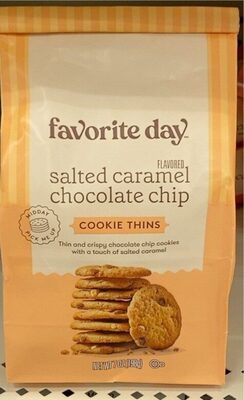Salted Caramel Chocolate Chip Cookie Thins, Salted Caramel Chocolate Chip